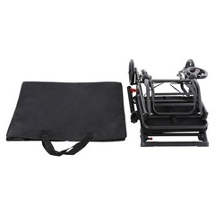 Foldable Transport Wheelchair Portable Traveling Fold Wheel Chair 100kg/220.46lb