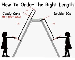 LADDER HANDRAILS! – Safe Strong and Light Weight! Candy-Cane or Double-90s