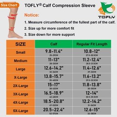 ® Calf Compression Sleeve for Men & Women, 1 Pair, Footless Compression Socks…