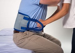 Patient Aid Transfer Sling – Moving Assist Hoist Gait Belt Medium, Blue-grey