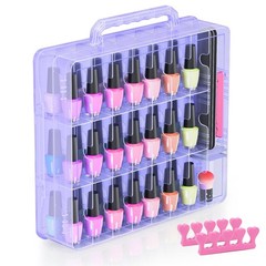 Beloving Nail Polish Organizer Case For 48 Bottles Nail Polish Holder