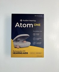 Audien Atom One OTC Hearing Aids Wireless, Rechargeable, Beige New Sealed