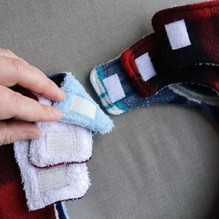 Handmade Adult Bib flannel terry cloth single patch hook-loop closure 34″x19.5″