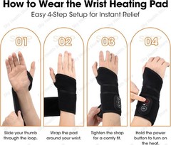 Cordless Wrist Massager for Carpal Tunnel Relief, Hand Massager with Heat