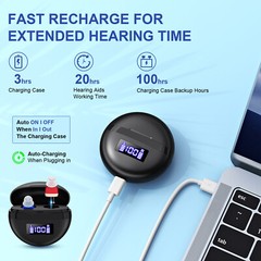 Pair Rechargeable Digital Invisible Hearing Aids Sound Voice Amplifier Mini ITE