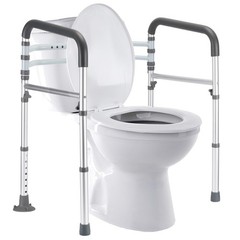 Adjustable Toilet Safety Rails for Seniors & Disabled – Foldable Toilet Frame, 3