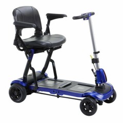 NEW Drive FLEX ZooMe Flex Ultra Compact Folding Travel 4 Wheel Scooter, Blue
