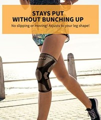 Knee Support Copper Infused Leg Brace Magnetic Compression Sleeve Joint Pain DA