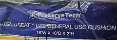 Drive Gel-U-Seat Lite General Seat Cushion 16x16x2 in 12 strap Preserve Tech