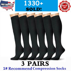 3 Pairs of Compression Stockings for Men Women 30-40mm S-XL Compression X Socks