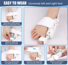 Adjustable Bunion Corrector Toe Straightener Hallux Valgus Splint Brace Left Rig