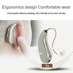 1 Pair Digital Hearing Aid Severe Loss Rechargeable Portable BTE Ear Aids 40Hrs