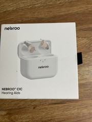 Neebro OTC Hearing Aids K159 Rechargeable In Ear Set w/ Charging Case Complete