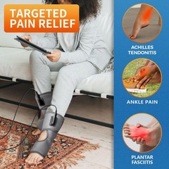 1 Pair Ankle Heating Pad for Feet Achilles Tendonitis Relief, Heated Ankle Br