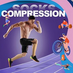 Zip Up open Toe Compression Zipper Socks Calf Support Stockings Women Men USA
