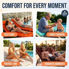 MAGIC ELEPHANT Chaise Lounge Cushion Outdoor, 74 x 22 Inch (1 Pack), Teal