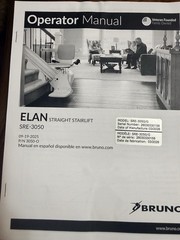 Bruno ELAN SRE-3050 Straight Electric Stairlift Foldable Indoor White/Gray