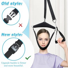 Cervical Neck Traction Head Brace Over Door Quick Pain Relief Decompression