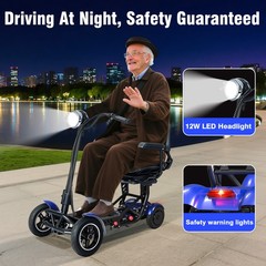 4 Wheel Mobility Scooters for Adults & Seniors, 30 Miles Range & 330 lb Capacity