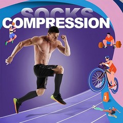 Zip Up open Toe Compression Zipper Socks Calf Support Stockings Women Men USA