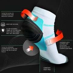Compression Socks Ankle Support Running Sports Anti-Slip Crew Short Stockings