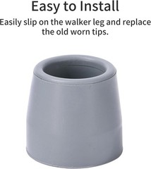 4PCS Walker Tips 1-1/8in Heavy Duty Rubber Replacement Tips for Walkers Chairs