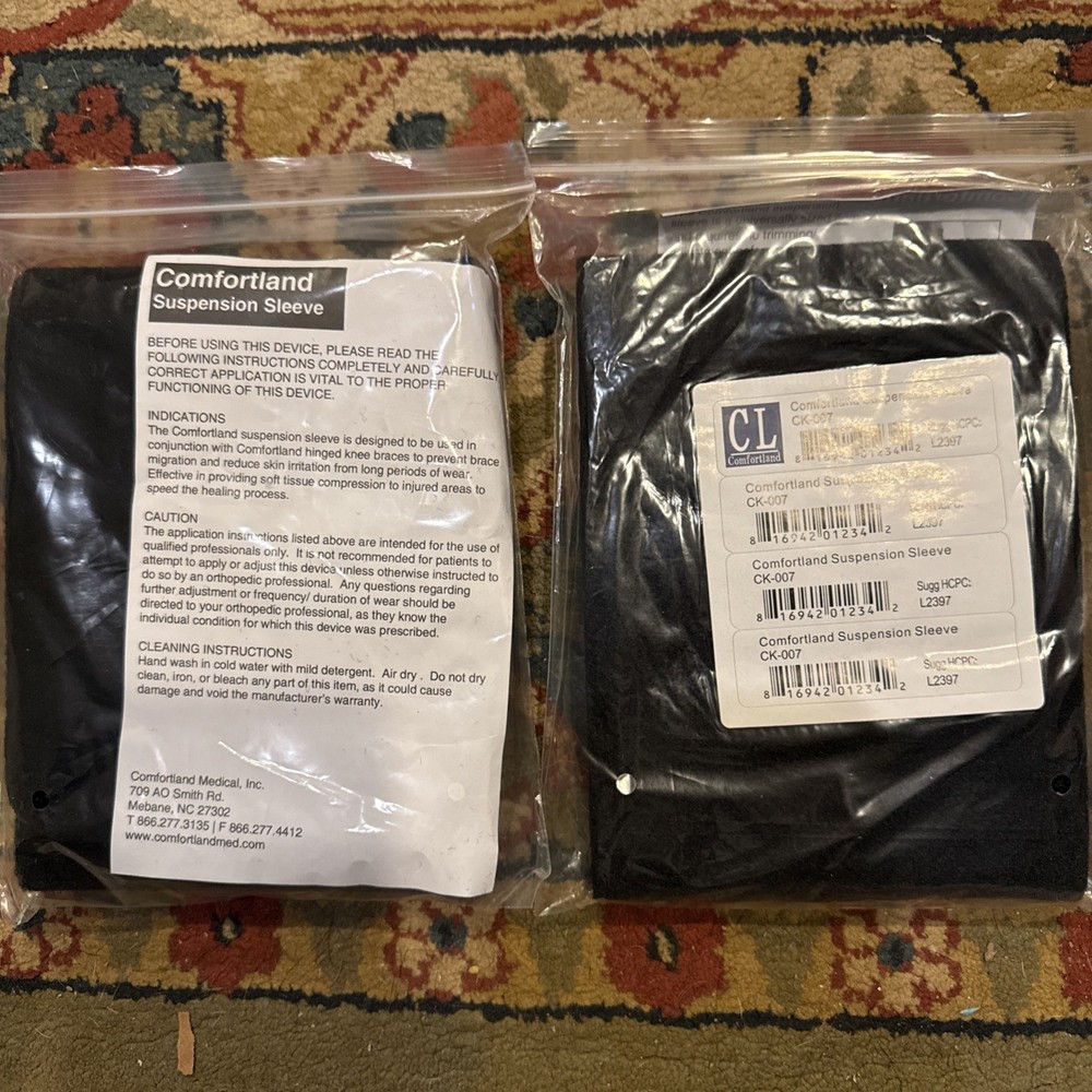 2 Comfortland Suspension Sleeve CK-007 Prosthetic Sheath L2397 Medical Sealed!
