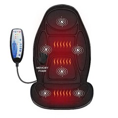 Back Massager with Heat, Memory Foam Chair Massage Pad, 5 Massage New Black