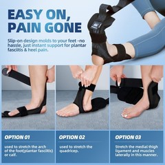 Foot and Calf Stretcher-Stretching Strap For Plantar Fasciitis, Heel Spurs, F…