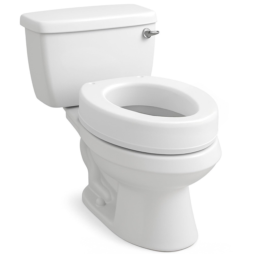 Carex Toilet Seat Riser Elongated Raised Toilet Seat Adds 3.5 inches to Toilet