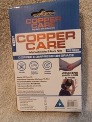 Copper Care Copper Compression Brace for Elbow 1 Pack Adult Size Fits Most A-205