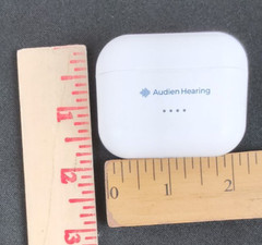 Audien Atom PRO 2 OTC Rechargeable CIC Hearing Aids White w/Charging Case #W5269