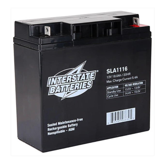12v18ah Interstate Mobility Scooter SLA Batteries – Sold as a pair