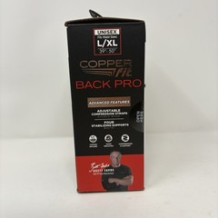 Copper Fit Black Back Pro Compression & Support Adjustable Straps L / XL NEW