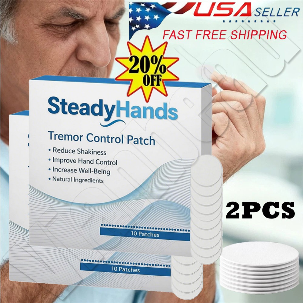 2X Steadyhands Tremor Control Patch,Steady Hands Control Patch – Hand Stabilizer