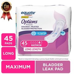 Options Women’S Bladder Control Pads, Maximum Absorbency, Long Length