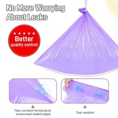 Commode Liners 120pcs Strong Portable Toilet Bags Leak Proof Lemon Scented To