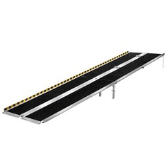 Uimoso 10FT Portable Aluminum Folding Ramp for Wheelchairs, Non-Slip 800lbs Load