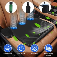 Automatic Water Cooling Seat Soft Comfortable Cushion Adjustable 3 Speeds Fan US