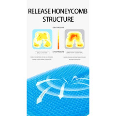 Honeycomb Gel Seat Cushion 2.5 cm Thick | Cooling, Orthopedic Support