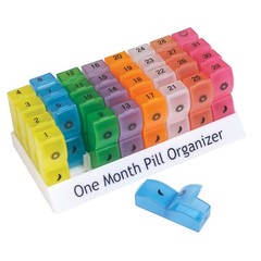 1 Month Pill Dispenser Tablet Box Organiser 2 Clearly Marked Compartments per Da