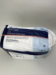 Covidien Sure Care 1605 Adult Disposable Pull On Up Underwear Diapers S/M 20 Ct