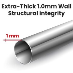 2 Pack 36 Inch Knurled Mirror Polished Stainless Steel Grab Bars for Wall, Ex…