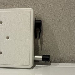Adjustable Bath Board, Rectangle Plastic, White with Silver Rails & Black Clamps