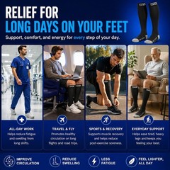 SB SOX Compression Socks for Men & Women (20-30mmHg) – Best Compression Socks…