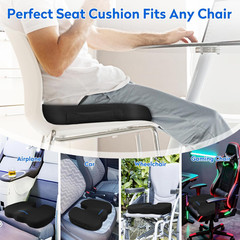 Seat Cushion – Memory Foam Office Chair Cushion for Sciatica, Tailbone & Back Pa
