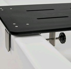 SEACHROME Redondo 26.5″ x 15″ Portable Black Tub & Shower Stainless Bench — ADA