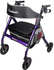 BlessReach Heavy Duty Rollator Walker Adjustable Height Seniors 450 lbs Purple