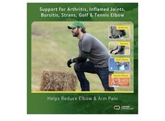 John Deere Compression Elbow Sleeve, Black/Green, S/M