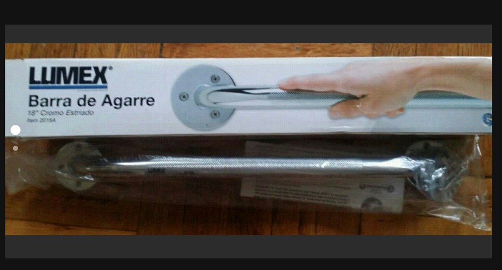 Grab Bar LUMEX 18” KNURLED CHROME 2018A.